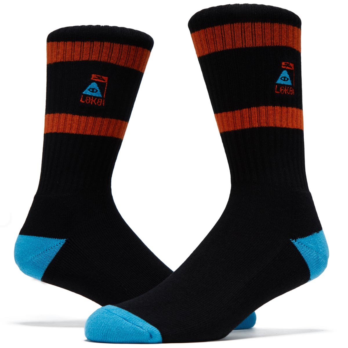 Lakai x Poler Summit Crew Socks - Black image 2