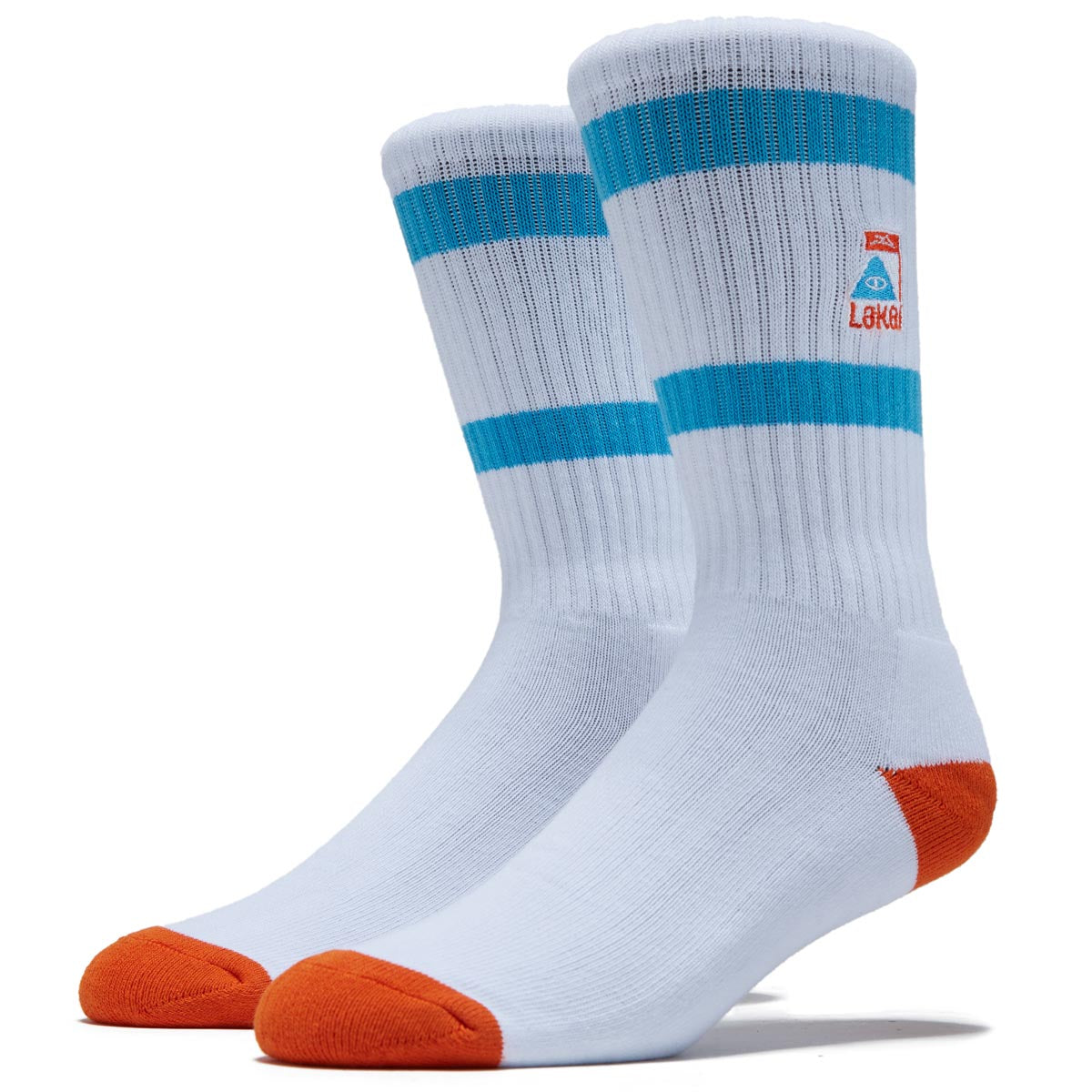 Lakai x Poler Summit Crew Socks - White image 1