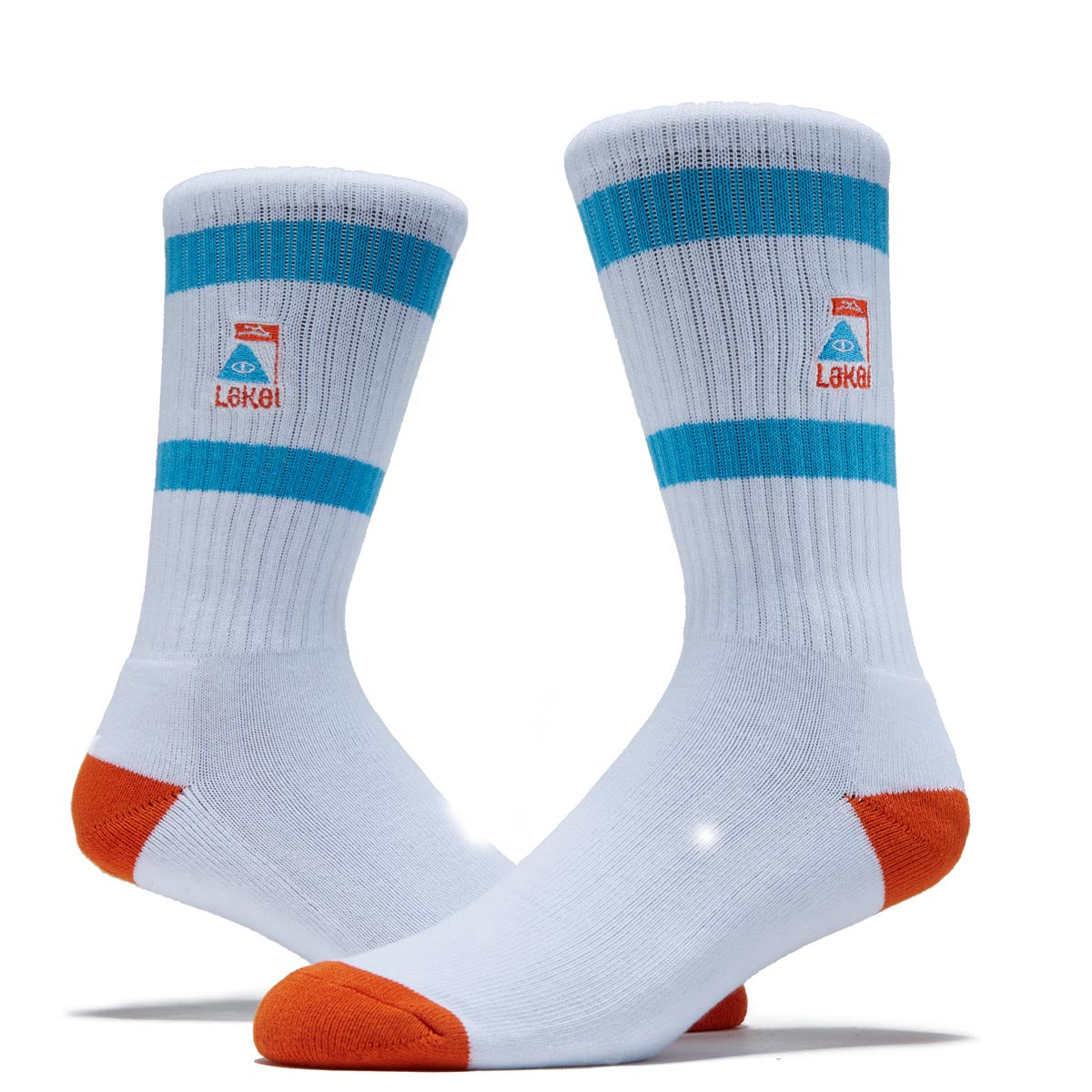 Lakai x Poler Summit Crew Socks - White image 2