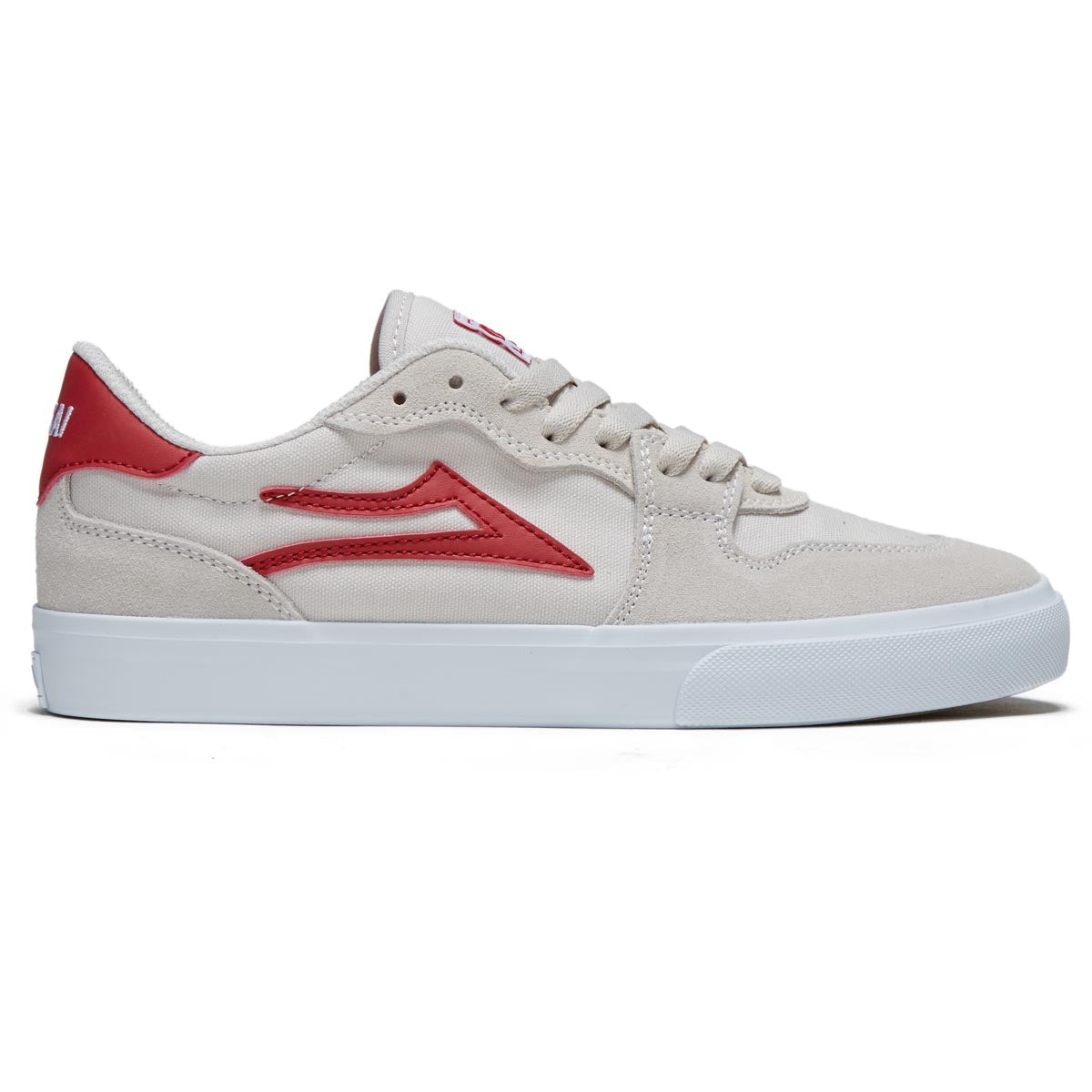 Lakai York Shoes - White/Red Suede image 1