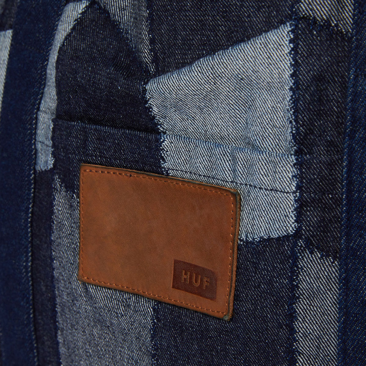 HUF Patchwork Denim Tote Bag - Denim image 3