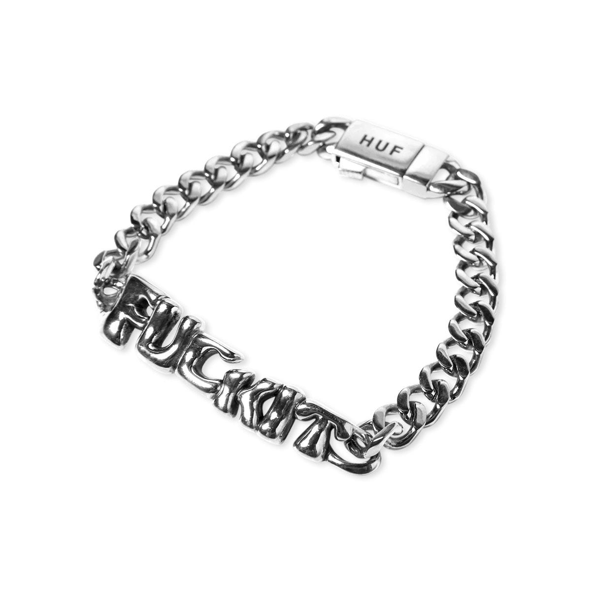 HUF Fuck It Warped Id Bracelet Accessories - Silver image 2