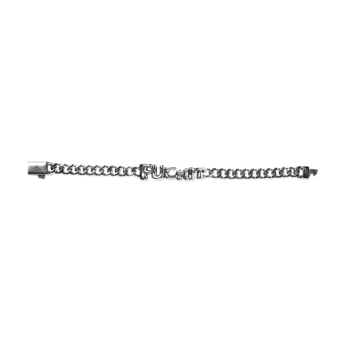 HUF Fuck It Warped Id Bracelet Accessories - Silver image 3