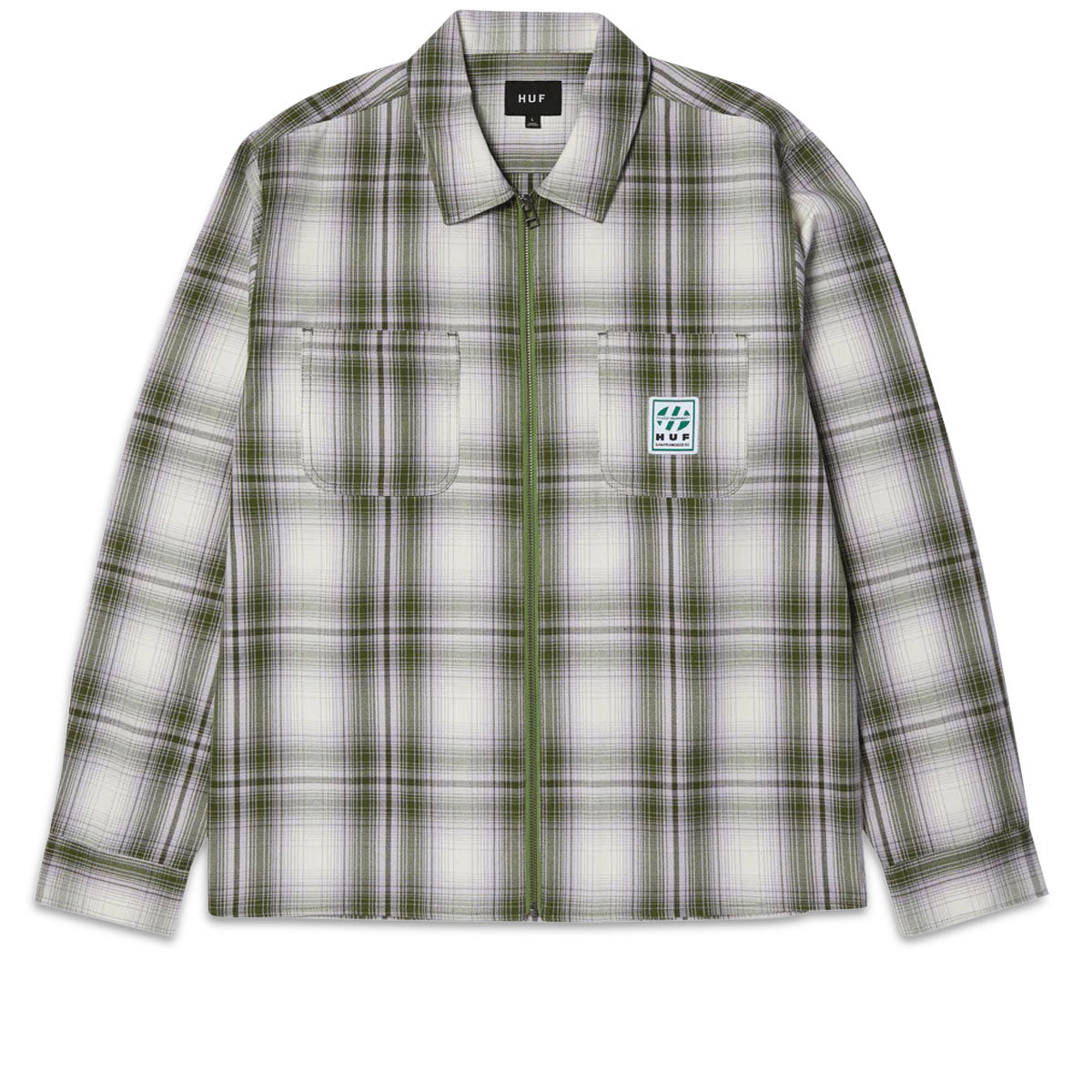 HUF Fillmore Plaid Shacket Jacket - Leaf image 2