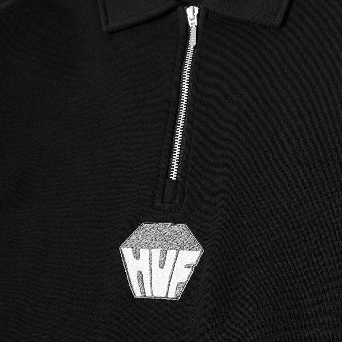 HUF Big Block 1/4 Zip French Terry Sweatshirt - Black image 3