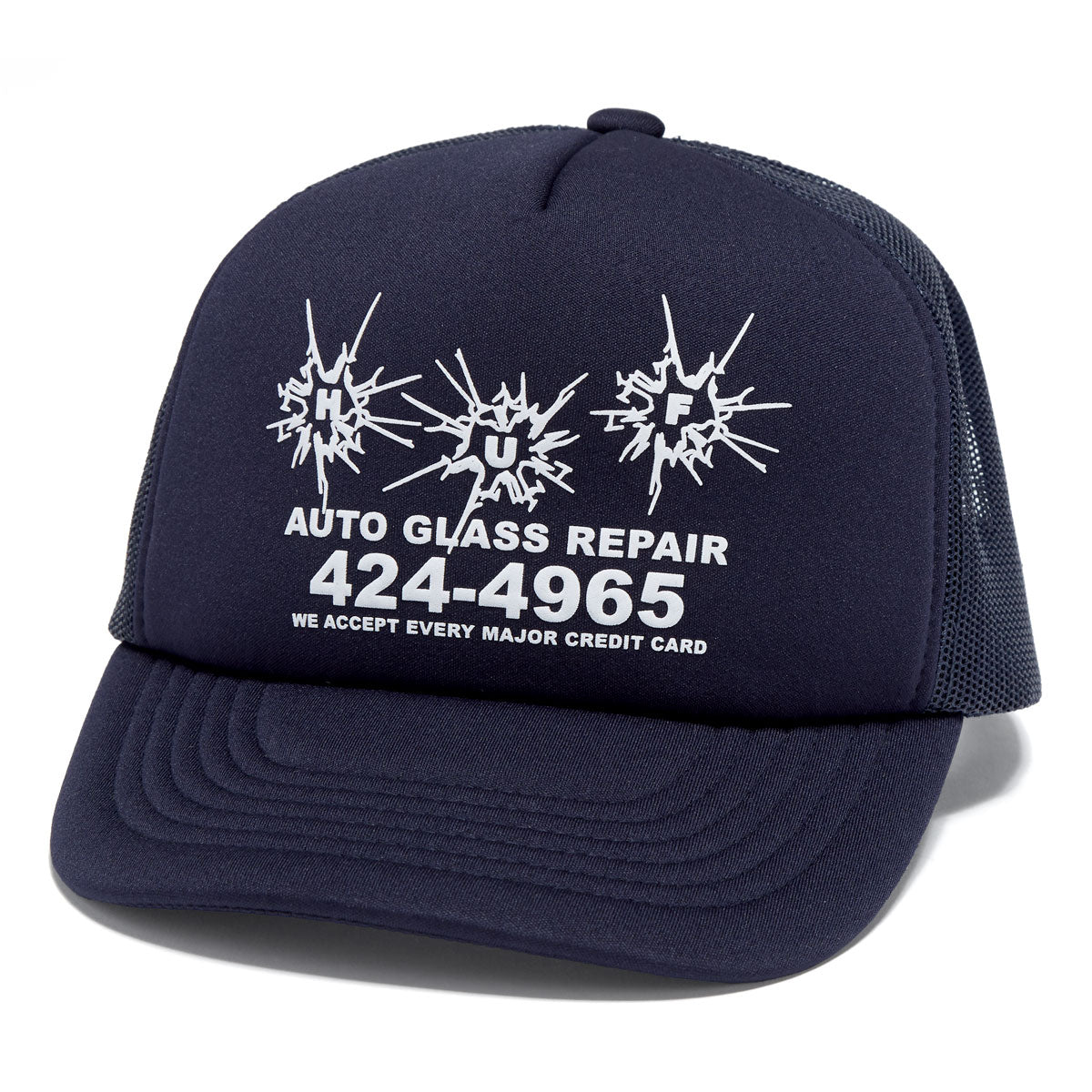 HUF Auto Glass Trucker Hat - Navy image 1