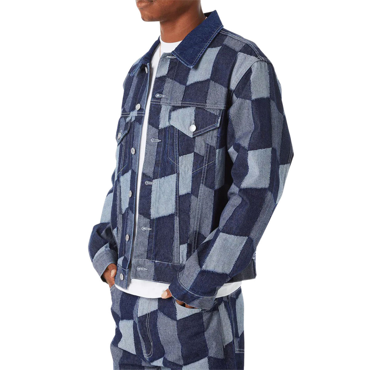 HUF Patchwork Denim Jacket - Denim image 2