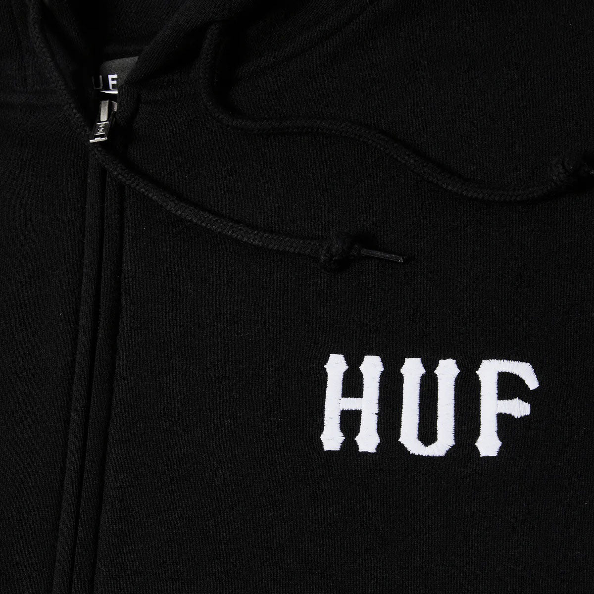 HUF Set Classic Logo Full Zip Hoodie - Black image 2