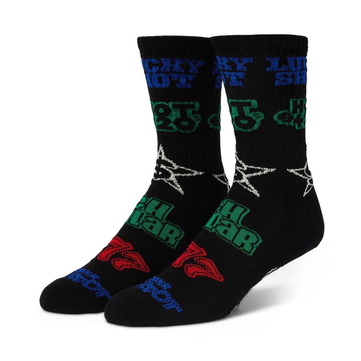 HUF Lucky Crew Socks - Black image 1