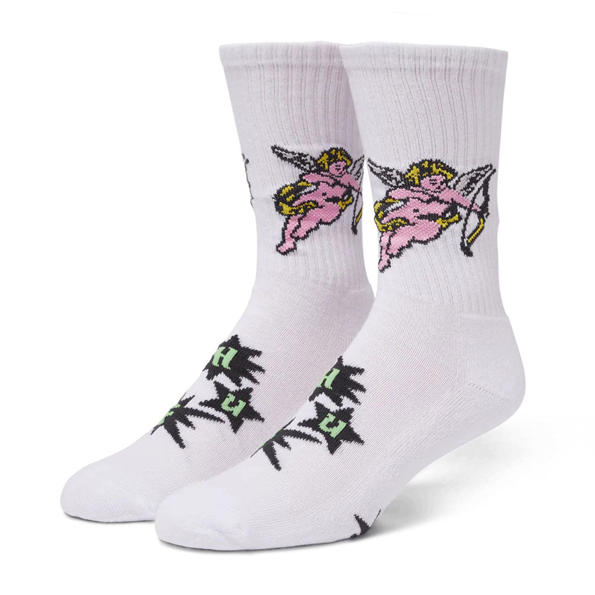 HUF Cupid Crew Socks - White image 1