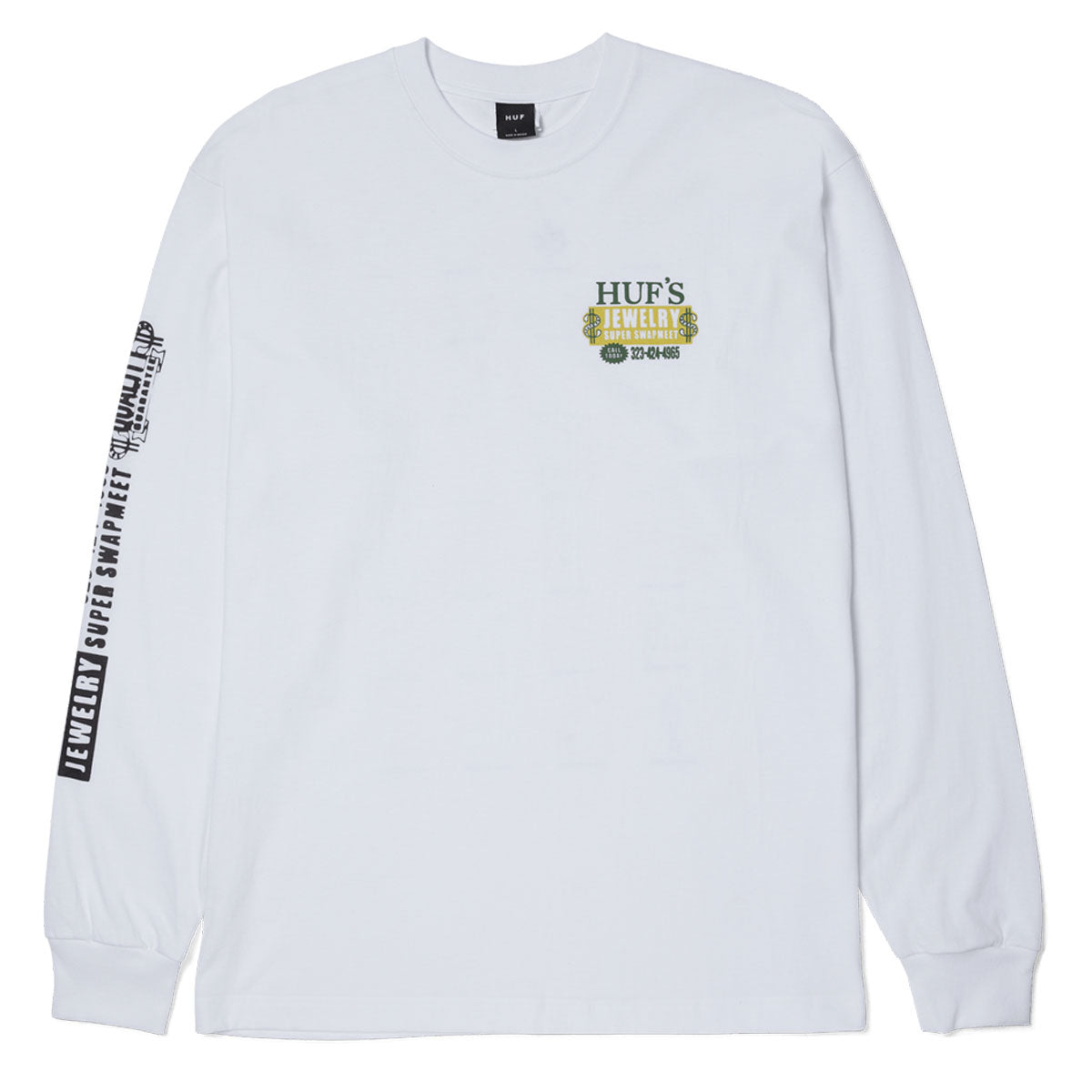 HUF Jewelry Long Sleeve T-Shirt - White image 1