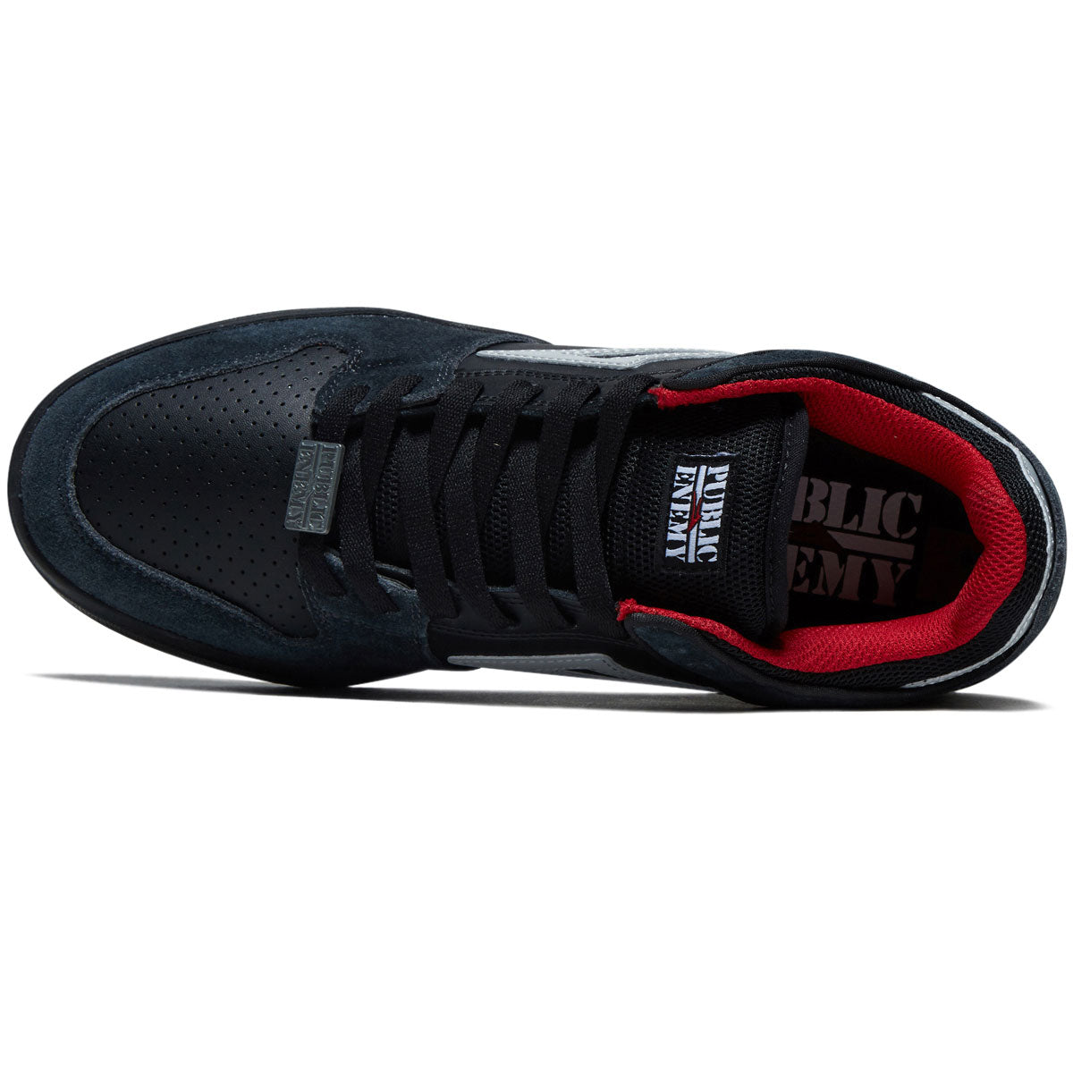 Lakai x Public Enemy Telford Low Shoes - Black/Charcoal Suede image 3