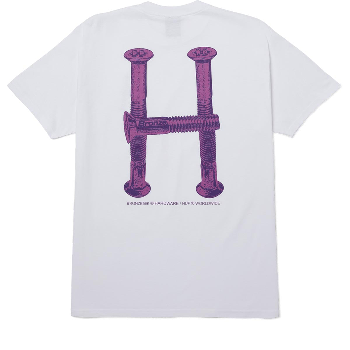 Huf x Bronze 56k H Bolts Tt T-Shirt - White image 1