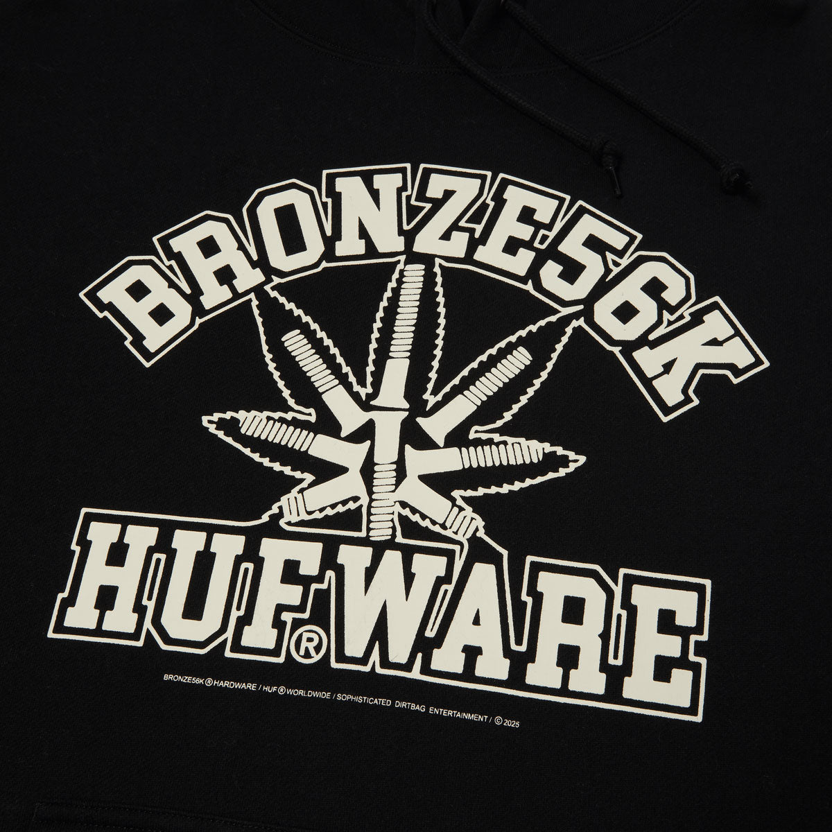 Huf x Bronze 56k Plantware Hoodie - Black image 2