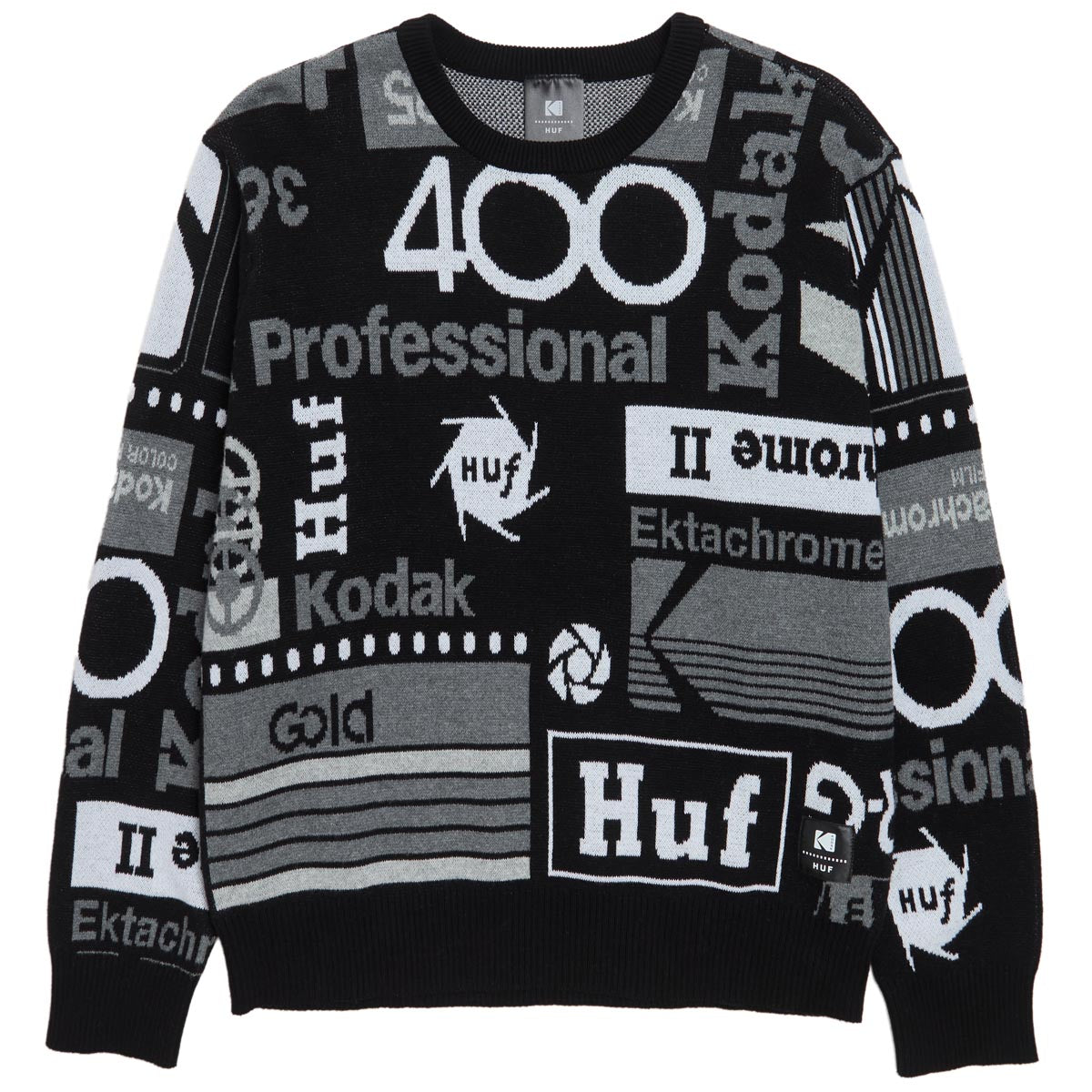 Huf x Kodak Dark Room Jacquard Knit Sweater - Black image 1