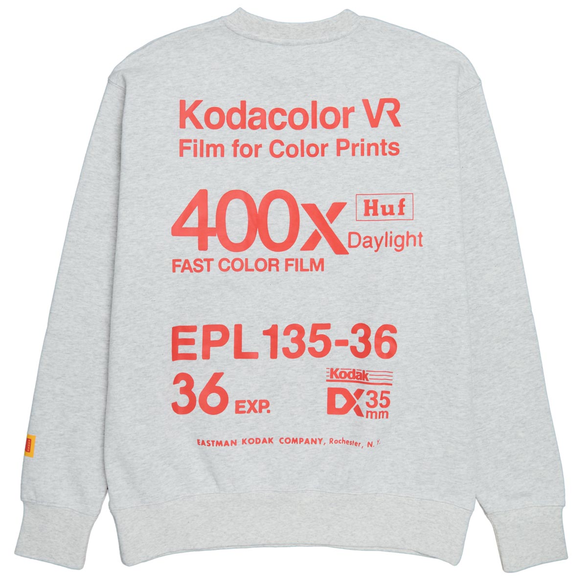 Huf x Kodak Golden Hour Crewneck Sweatshirt - Ash image 2