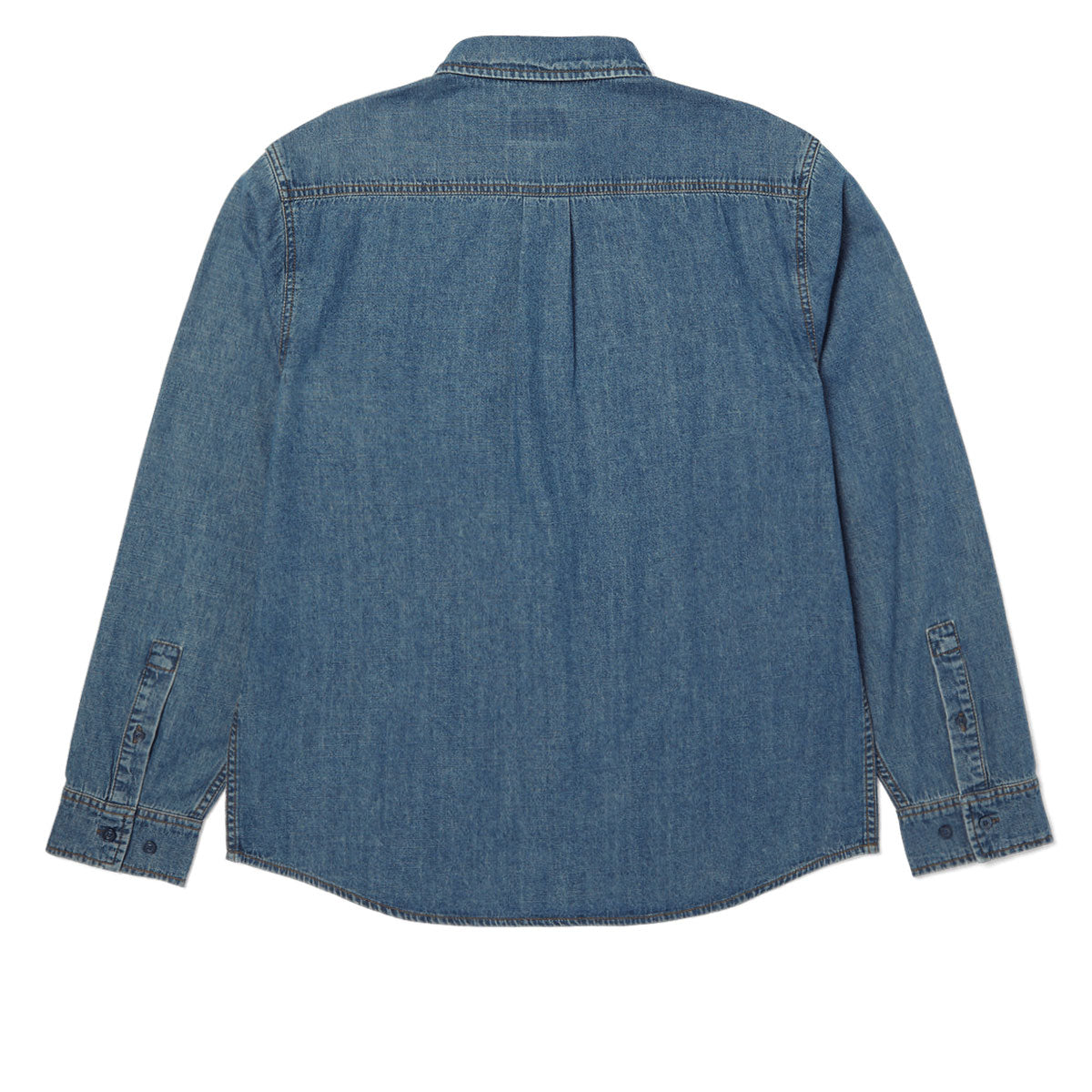 HUF Worldwide Clothiers Denim Long Sleeve Shirt - Indigo image 3