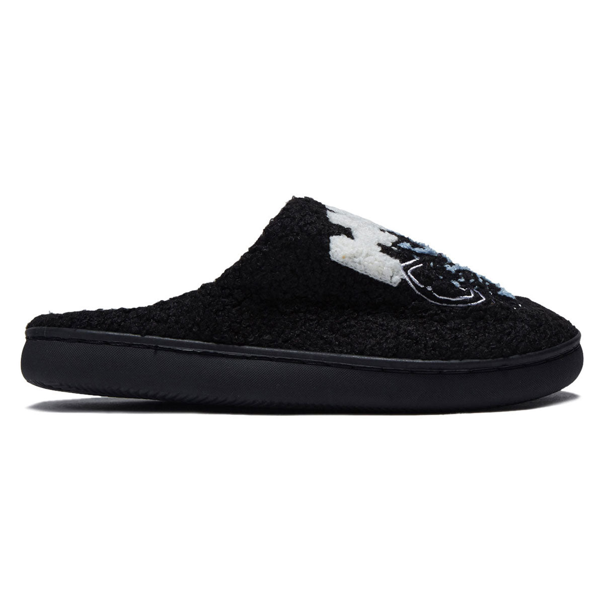 HUF Snow Angel Fuzzy Slipper Shoes - Black image 1