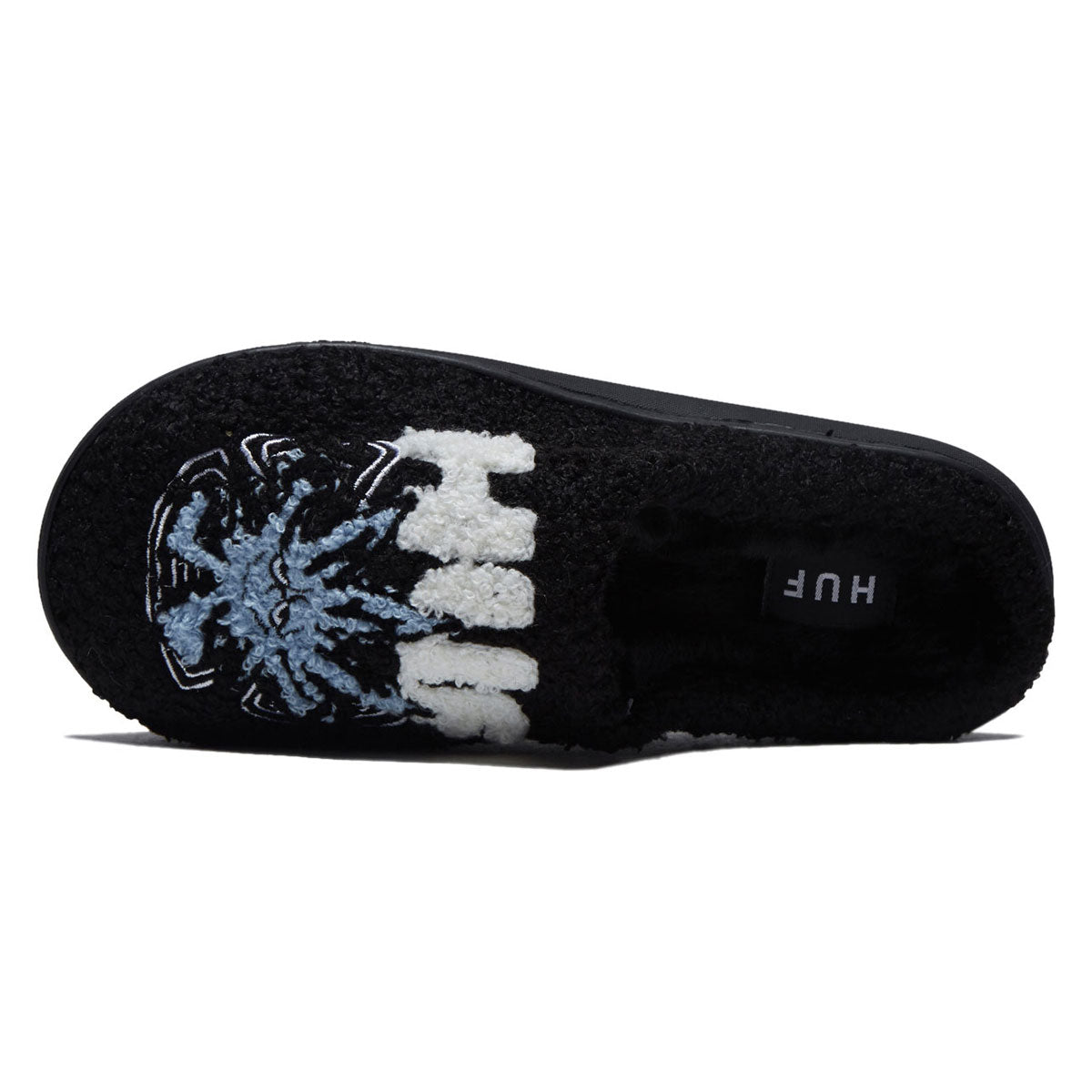 HUF Snow Angel Fuzzy Slipper Shoes - Black image 3