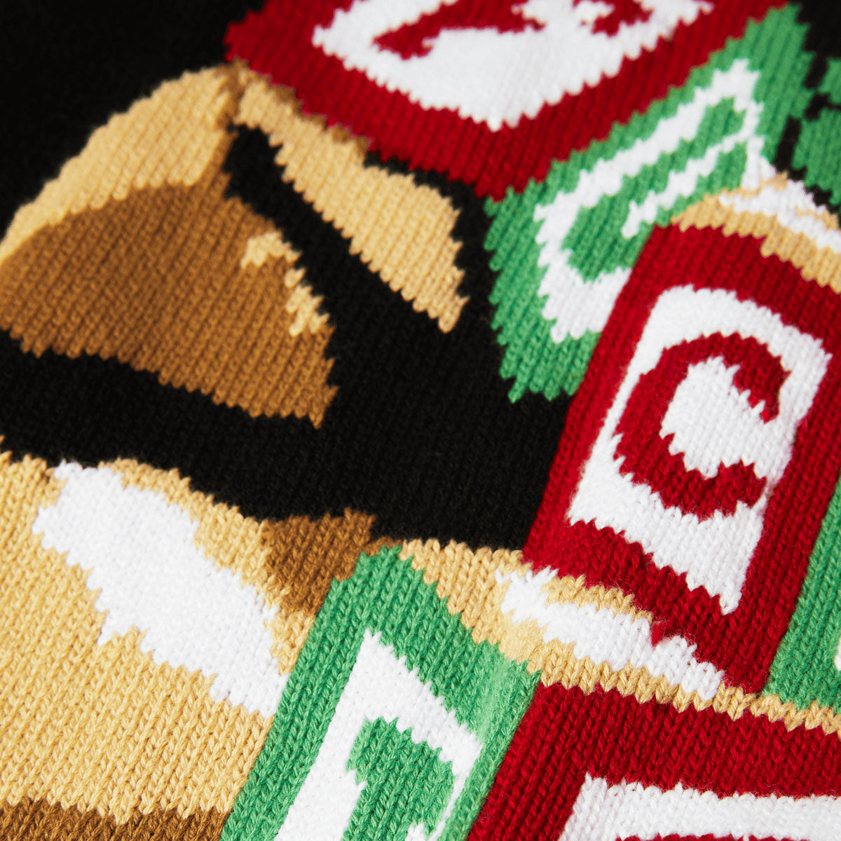 HUF Gift Bear Intarsia Sweatshirt - Black image 2