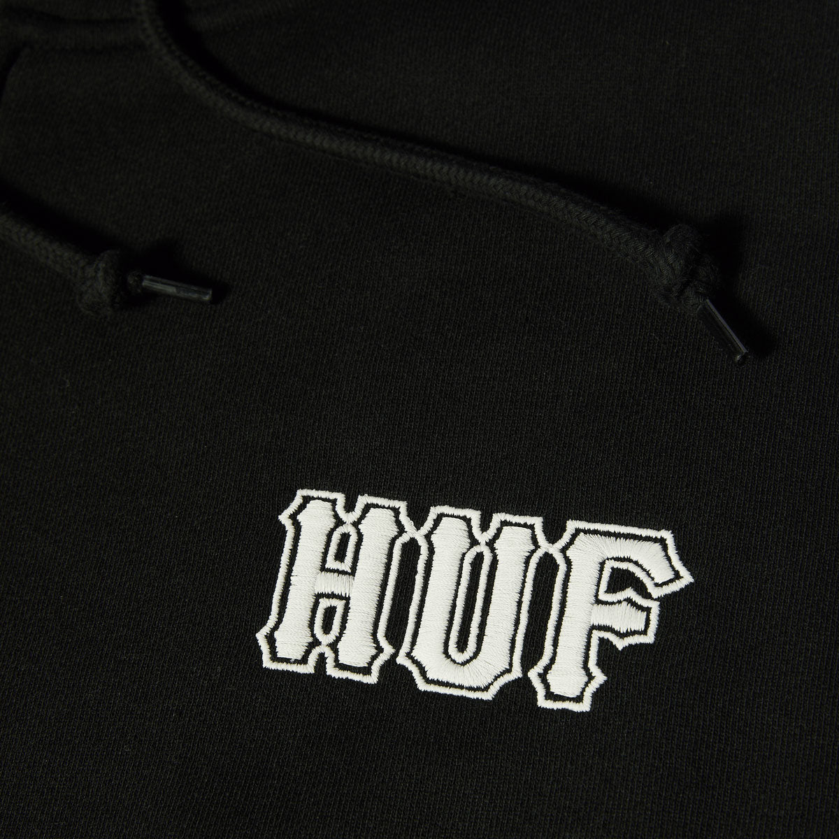 HUF Classic Logo Full Zip Hoodie - Black image 2