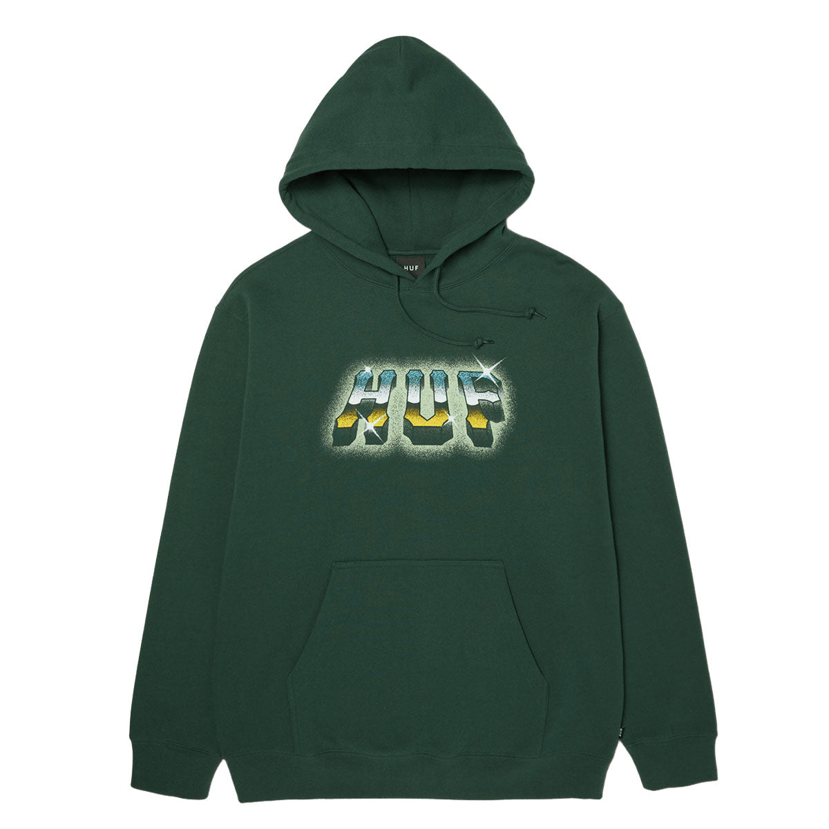 HUF Chrome Grit Hoodie - Forest Green image 1