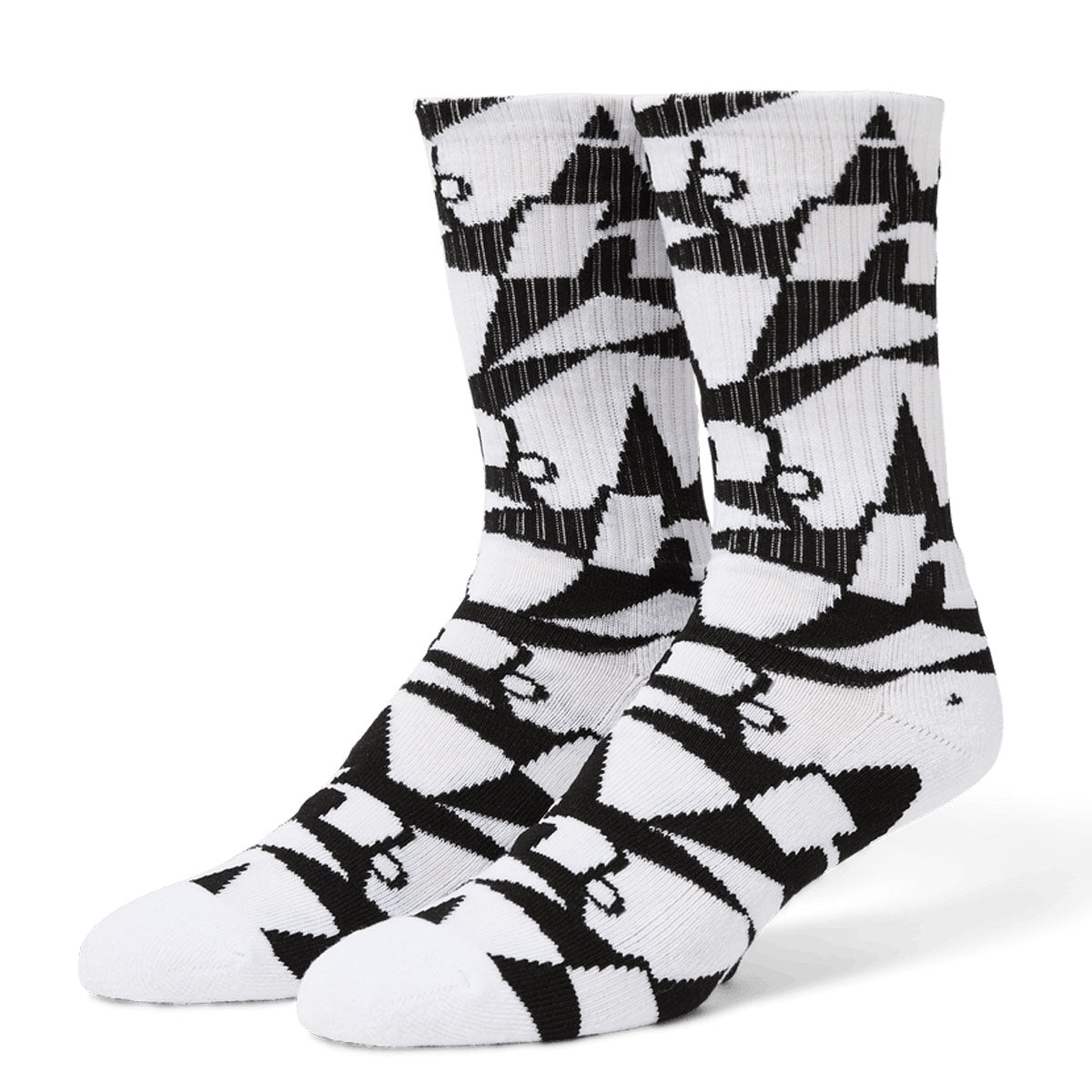 HUF H Star Repeat Socks - White image 1