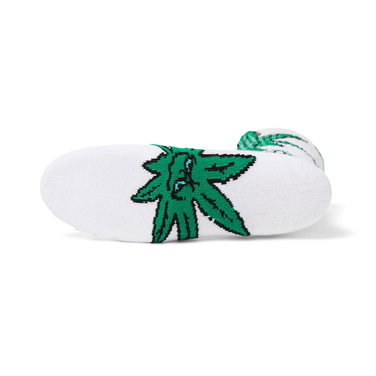 HUF Green Buddy Snowflakes Socks - White image 2