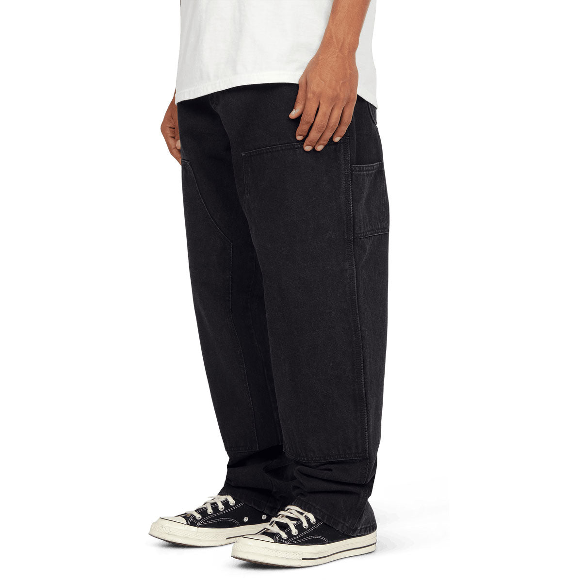 HUF Kinda Loose Double Knees Jeans - Faded Black image 3