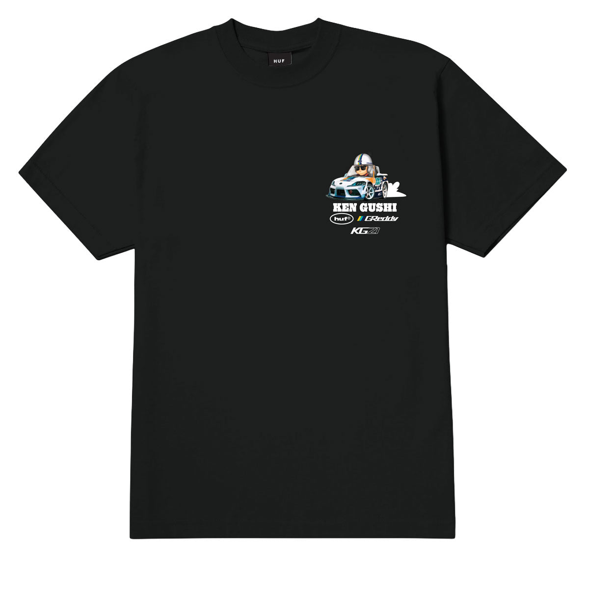 HUF x GReddy Gushi T-Shirt - Black image 2