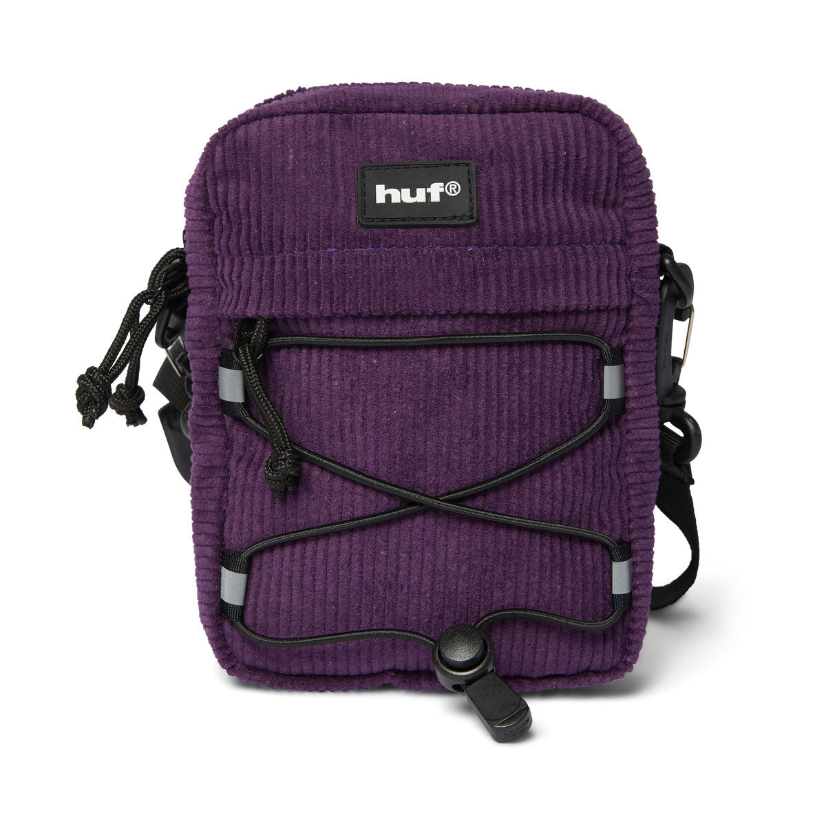 HUF Corduroy Bowery Side Bag - Dark Berry image 1