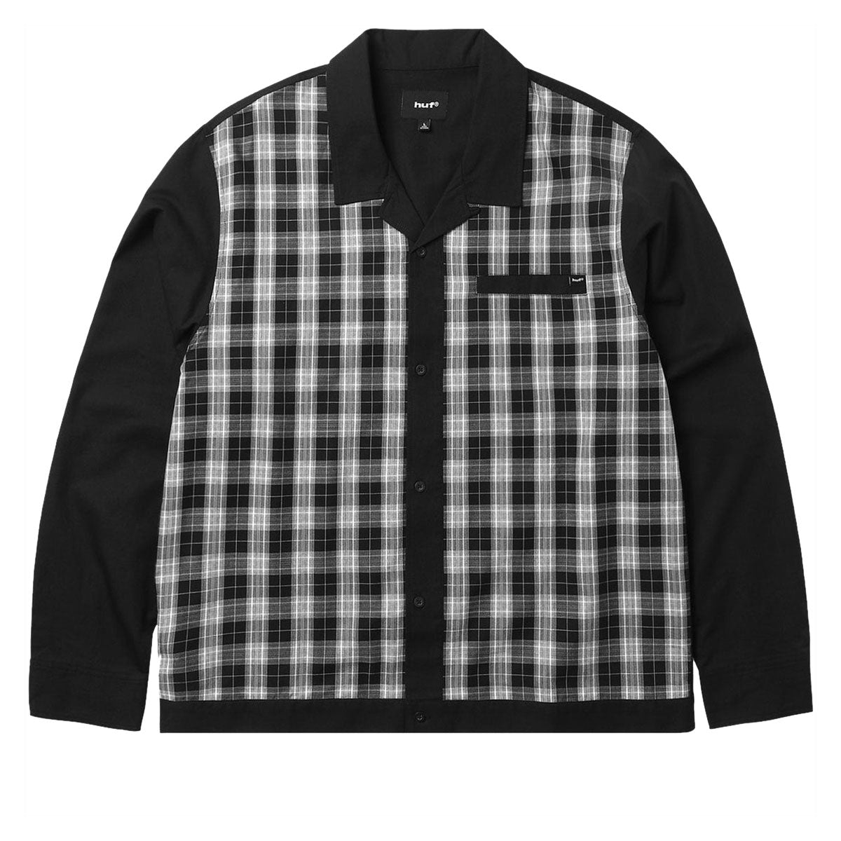 HUF Coolidge Plaid Long Sleeve Shirt - Black image 2