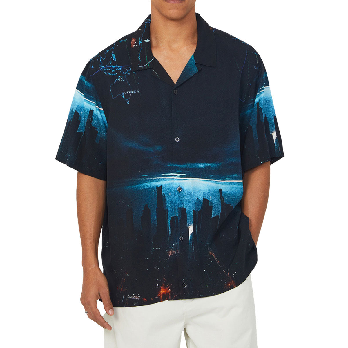 HUF Ground Control Resort Shirt - Black image 1