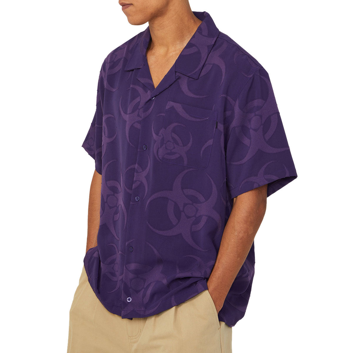 HUF Sector Jacquard Shirt - Dark Berry image 5