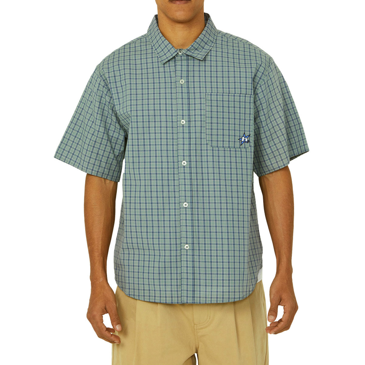 HUF H Star Plaid Shirt - Marine image 1