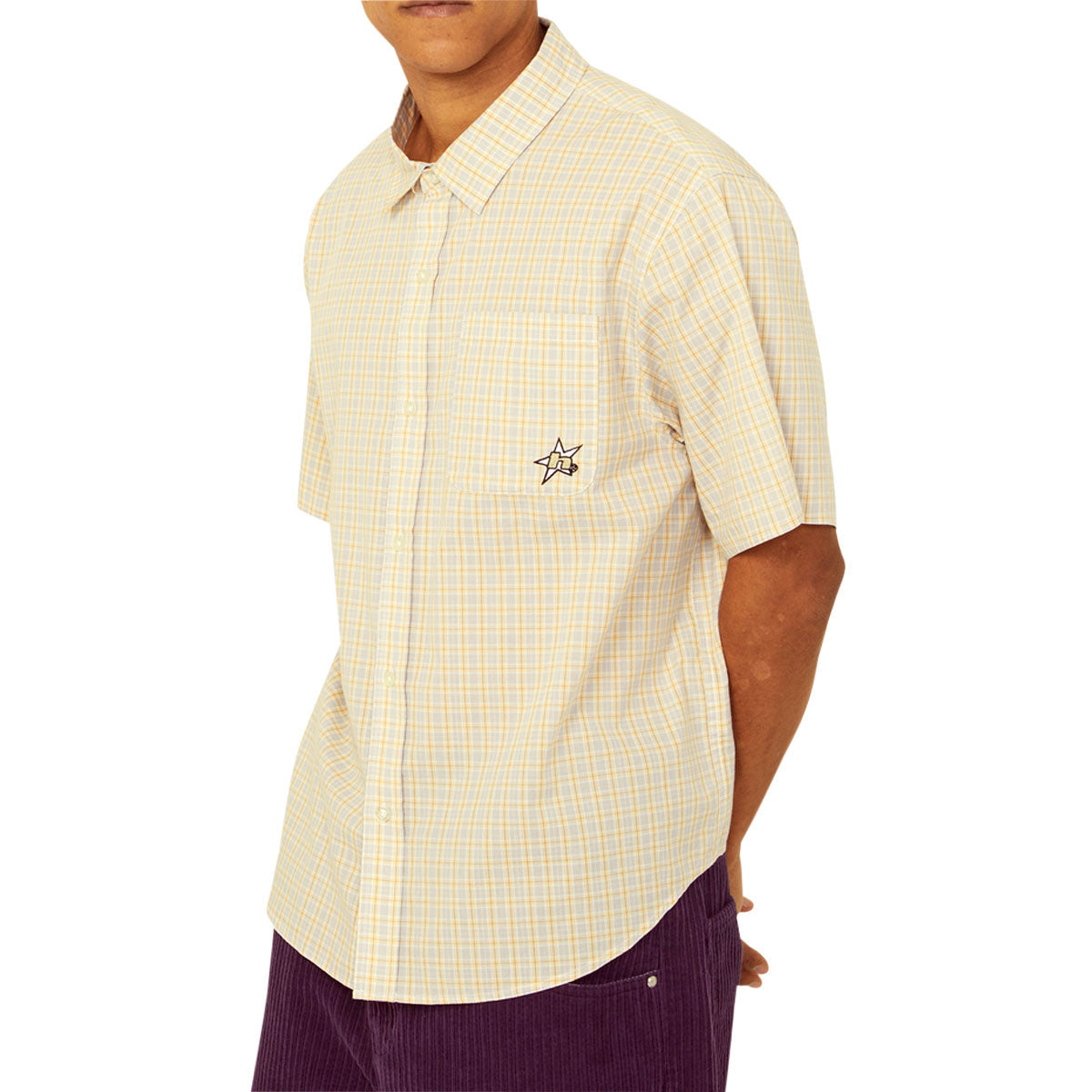 HUF H Star Plaid Shirt - Putty II image 5