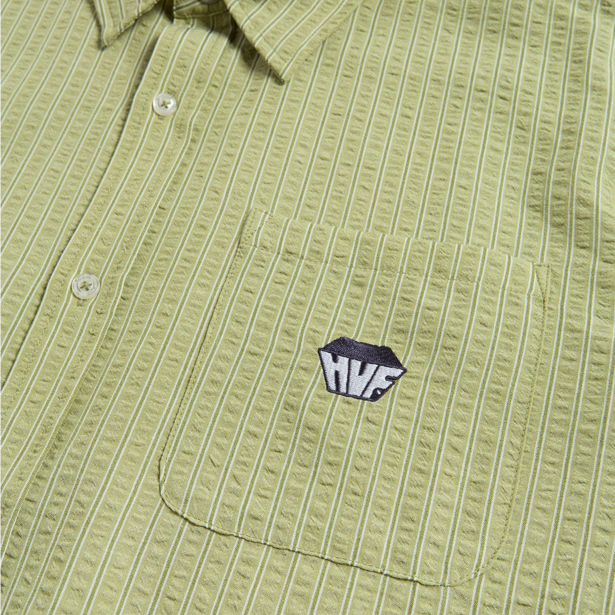 HUF Big Block Striped Shirt - Dried Herb image 3