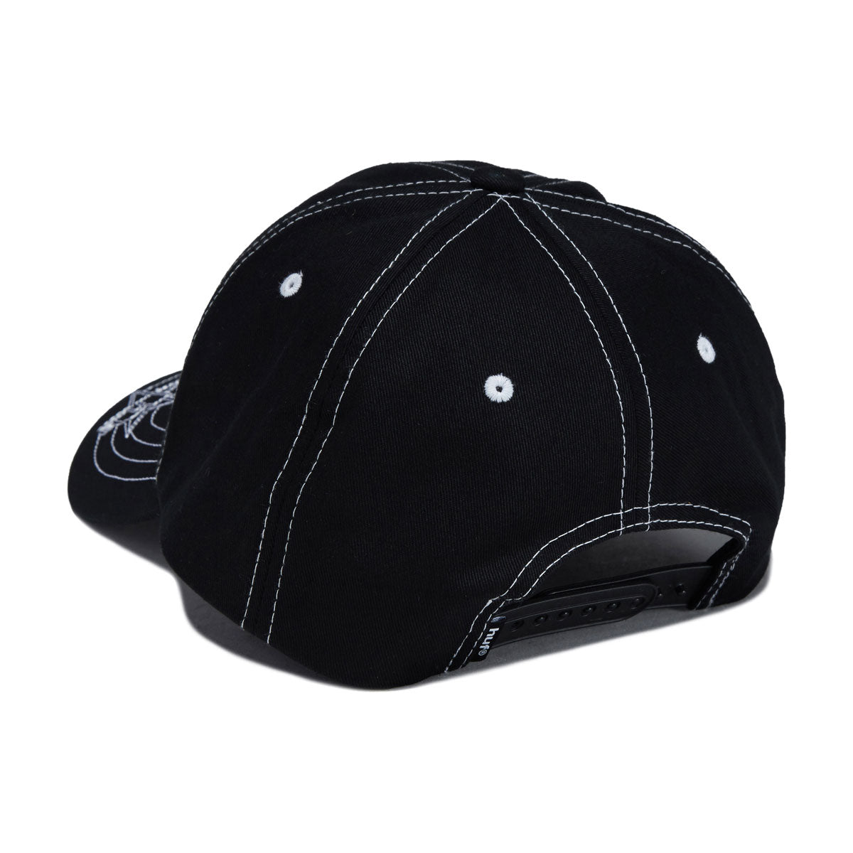 HUF Contrast H Star Snapback Hat - Black image 2