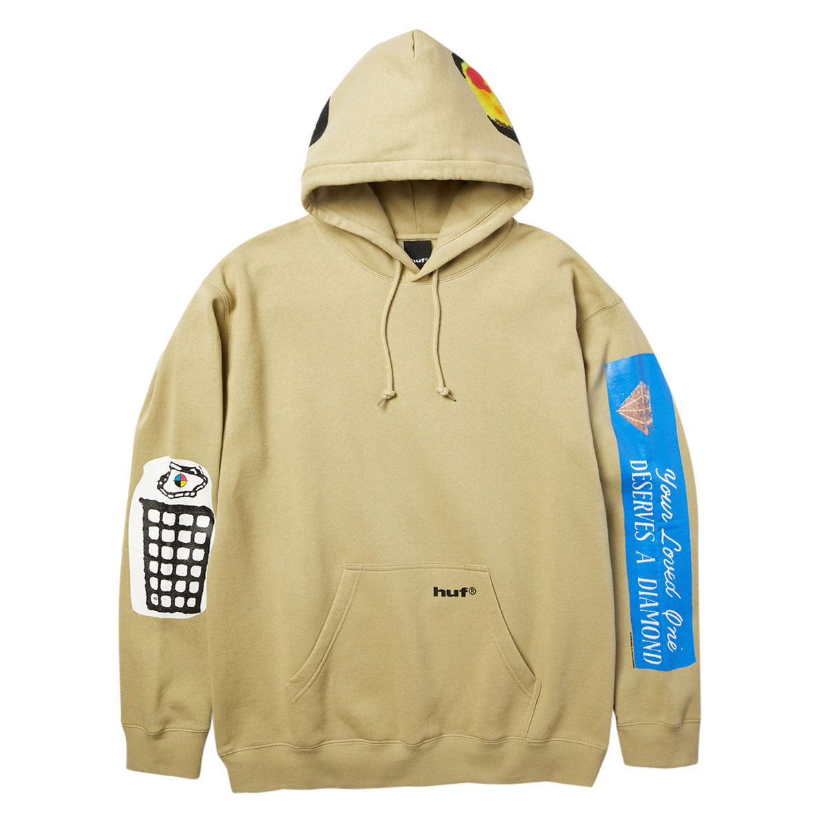 HUF Gimme The Loot Hoodie - Sand image 2