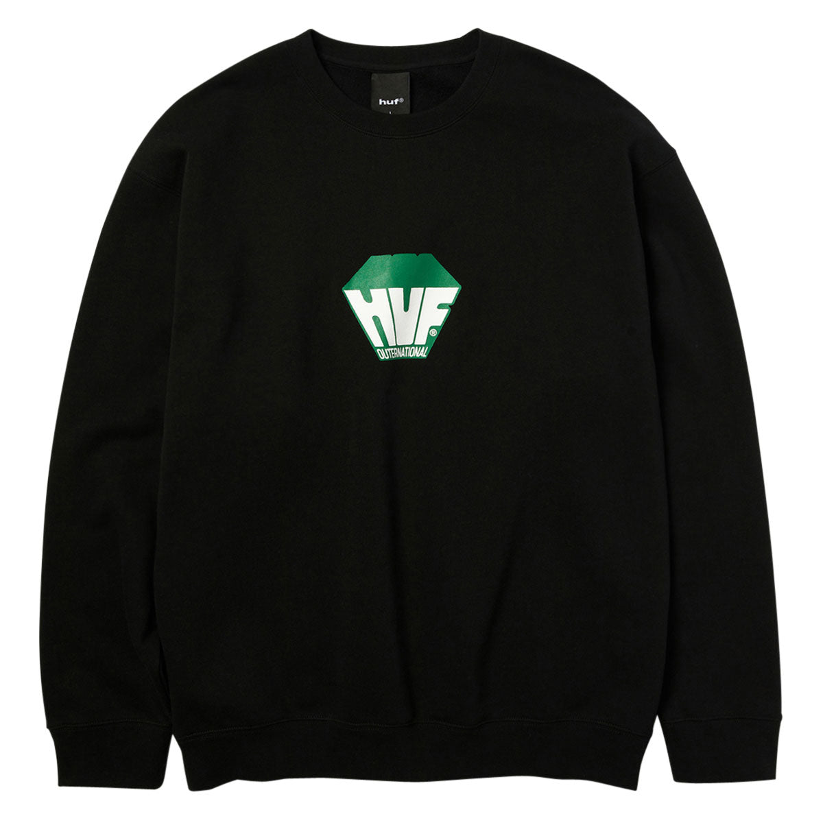 HUF Big Block Crew Sweatshirt - Black image 1