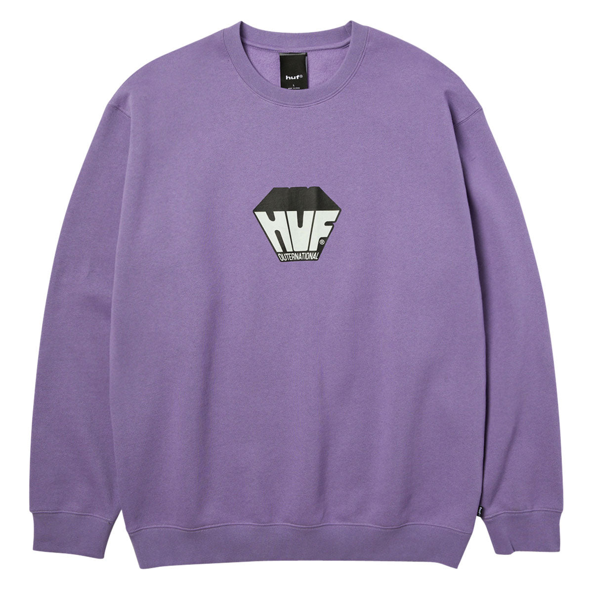 HUF Big Block Crew Sweatshirt - Dust Purple image 1