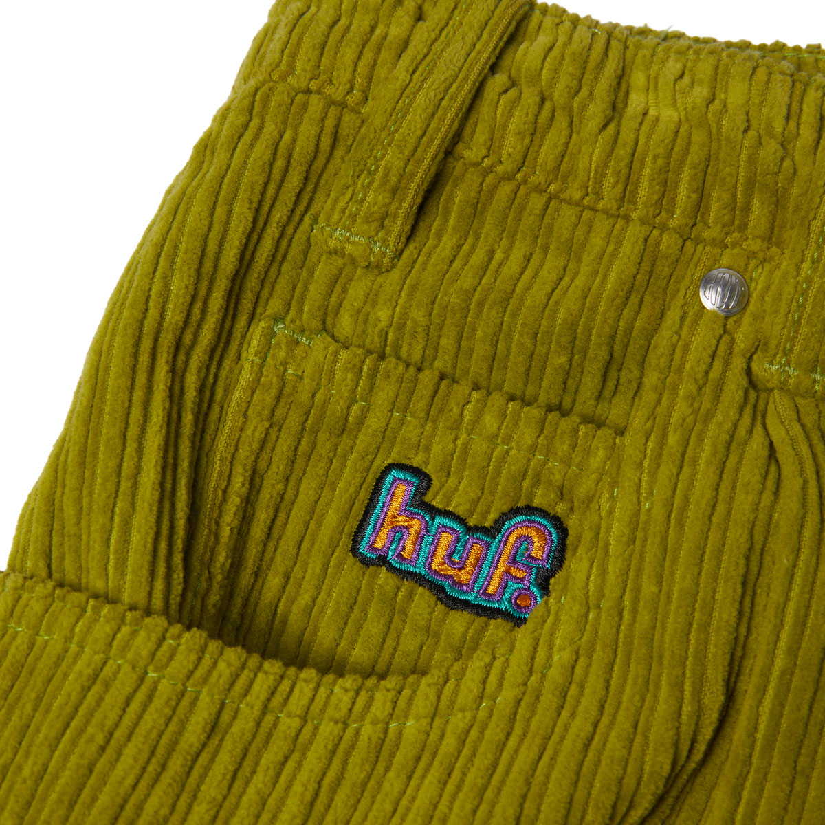 HUF Cromer Corduroy Shorts - Acid Green image 3