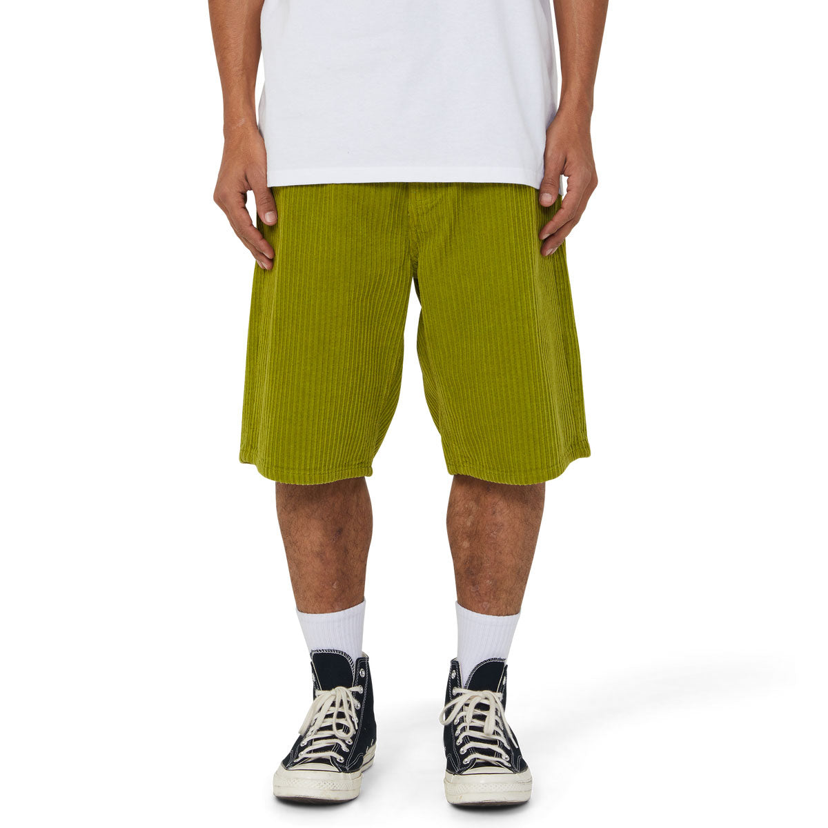 HUF Cromer Corduroy Shorts - Acid Green image 4