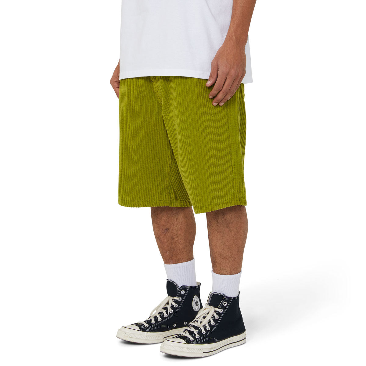 HUF Cromer Corduroy Shorts - Acid Green image 5