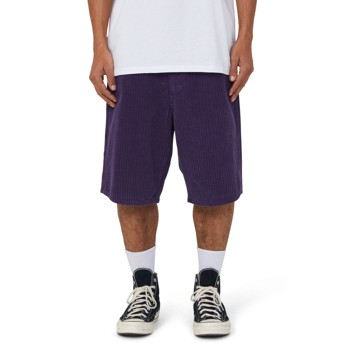 HUF Cromer Corduroy Shorts - Dark Berry image 4