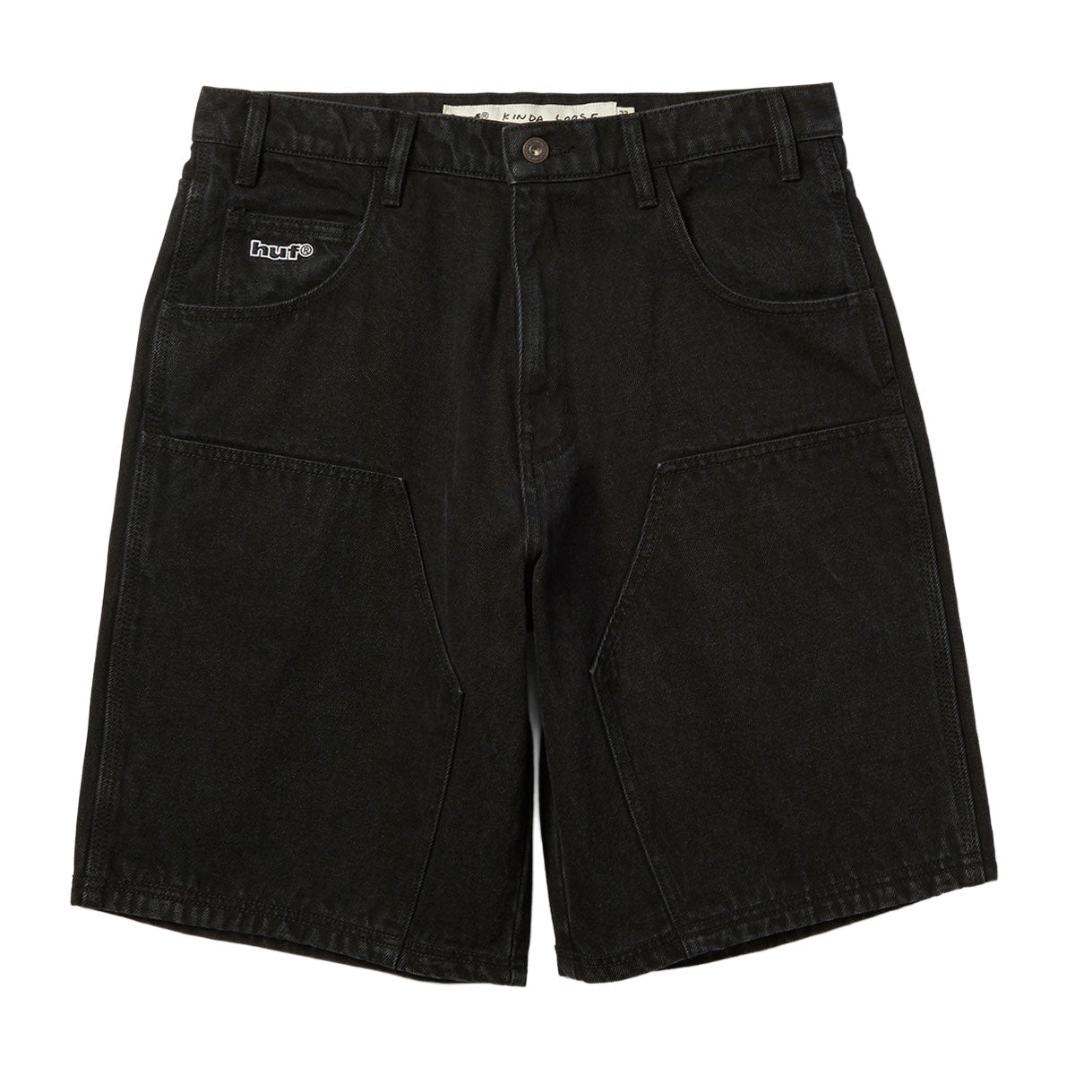 HUF Kinda Loose Double Knee Shorts - Faded Black image 1