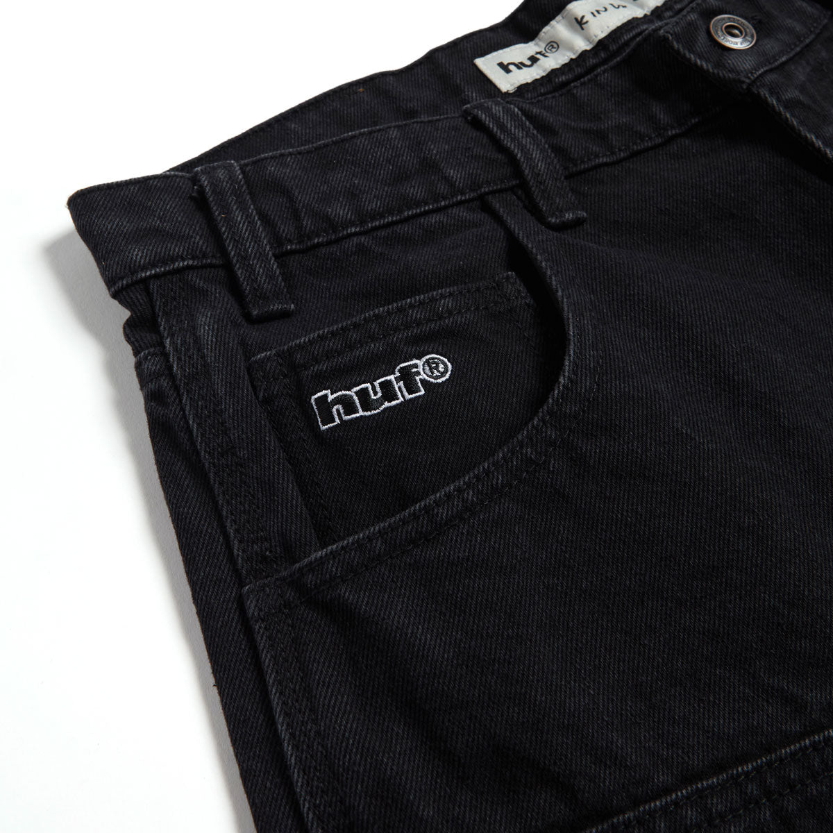 HUF Kinda Loose Double Knee Shorts - Faded Black image 3