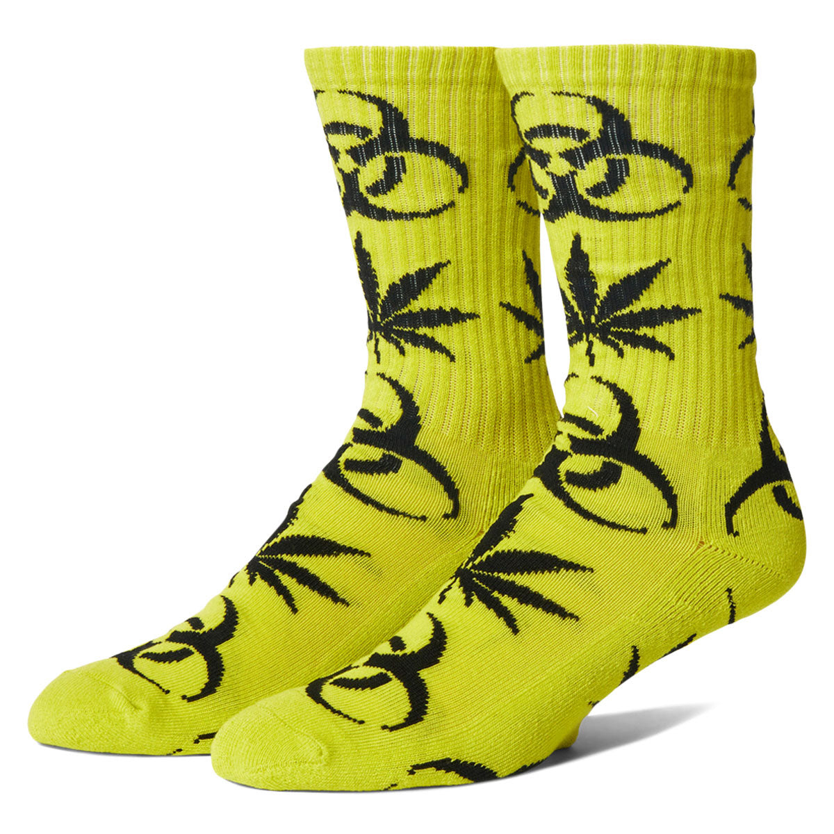 HUF Sector Plantlifes Socks - Safety Green image 1