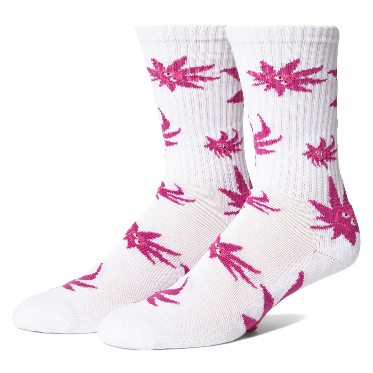 HUF Green Buddy Exhale Socks - White image 1