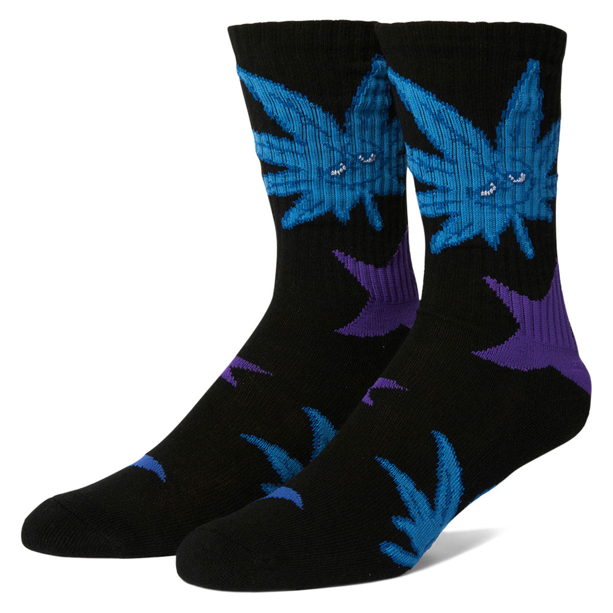 HUF Green Buddy Star Sign Socks - Black image 1